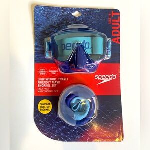 Speedo Snorkel Set with Blue Adult Mask